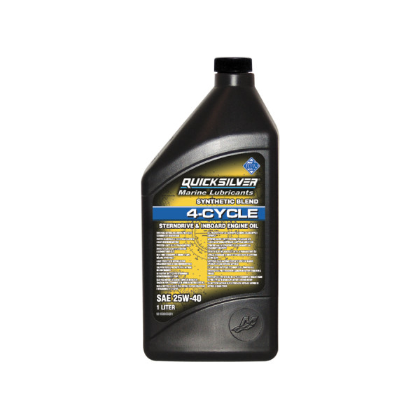 Масло Quicksilver Sterndrive & Inboard 4-stroke 25W-40 synthetic blend 1л 92-8M0086226 в Арсеньеве